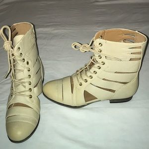 Cutout Combat Boots NWOT